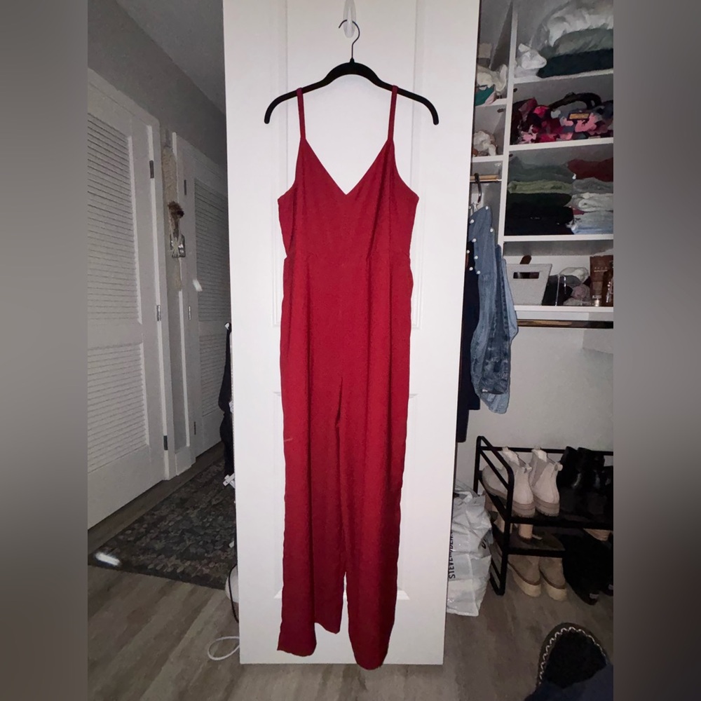 Madewell Red Jumpsuit